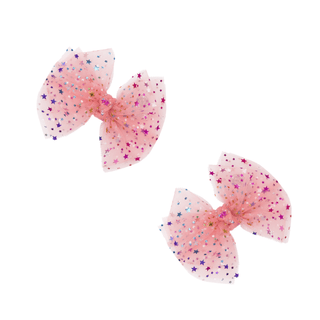 Baby Bling Bows - Baby Bling Bows - Baby Bling® 2 - Pack Tulle Baby FAB® hair bow clips - Classy Rascals Boutique