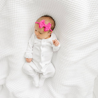 Baby Bling Bows - Baby Bling Bows - Baby Bling® Baby FAB® Skinny soft nylon bow headband - Classy Rascals Boutique