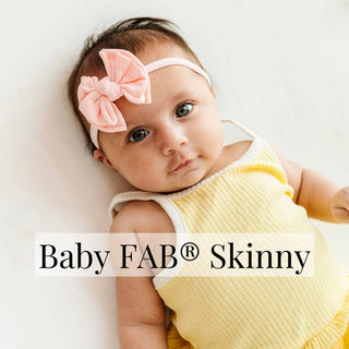 Baby Bling Bows - Baby Bling Bows - Baby Bling® Baby FAB® Skinny soft nylon bow headband - Classy Rascals Boutique
