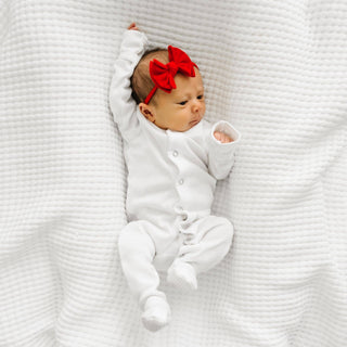 Baby Bling Bows - Baby Bling Bows - Baby Bling® Baby FAB® Skinny soft nylon bow headband - Classy Rascals Boutique
