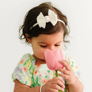 Baby Bling Bows - Baby Bling Bows - Baby Bling® Baby FAB® Skinny soft nylon bow headband - Classy Rascals Boutique