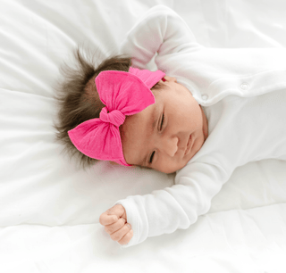 Baby Bling Bows - Baby Bling Bows - Baby Bling® Itty Bitty Knot small soft nylon bow headband - Classy Rascals Boutique