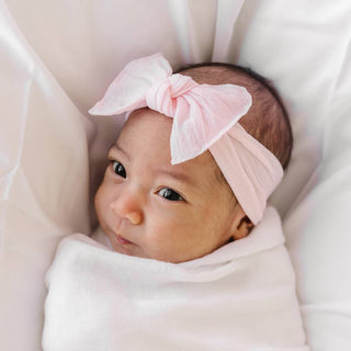 Baby Bling Bows - Baby Bling Bows - Baby Bling® Itty Bitty Knot small soft nylon bow headband - Classy Rascals Boutique