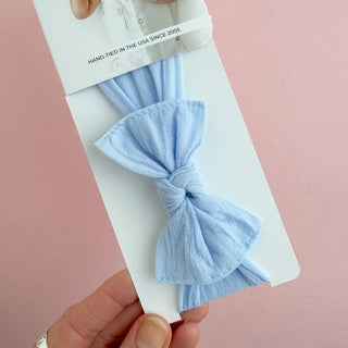 Baby Bling Bows - Baby Bling Bows - Baby Bling® Itty Bitty Knot small soft nylon bow headband - Classy Rascals Boutique