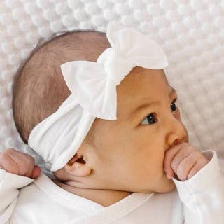 Baby Bling Bows - Baby Bling Bows - Baby Bling® Itty Bitty Knot small soft nylon bow headband - Classy Rascals Boutique