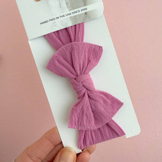 Baby Bling Bows - Baby Bling Bows - Baby Bling® Itty Bitty Knot small soft nylon bow headband - Classy Rascals Boutique