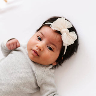 Baby Bling Bows - Baby Bling Bows - Baby Bling® Tulle Baby FAB® Skinny soft tulle bow headband - Classy Rascals Boutique