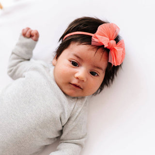Baby Bling Bows - Baby Bling Bows - Baby Bling® Tulle Baby FAB® Skinny soft tulle bow headband - Classy Rascals Boutique