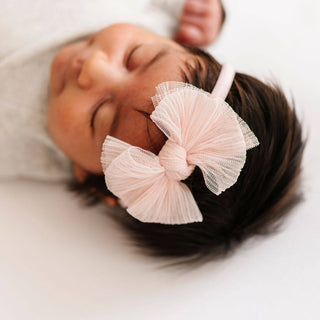 Baby Bling Bows - Baby Bling Bows - Baby Bling® Tulle Baby FAB® Skinny soft tulle bow headband - Classy Rascals Boutique