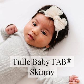 Baby Bling Bows - Baby Bling Bows - Baby Bling® Tulle Baby FAB® Skinny soft tulle bow headband - Classy Rascals Boutique