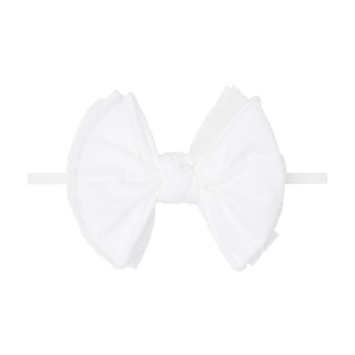 Baby Bling Bows - Baby Bling Bows - LAYERED FAB® SKINNY: white dot tulle - Classy Rascals Boutique