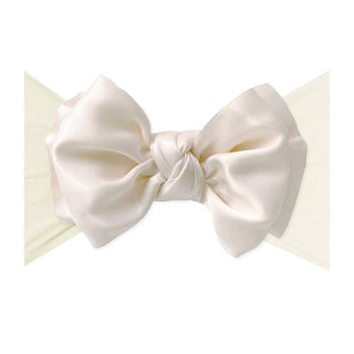 Baby Bling Bows - Baby Bling Bows - SATIN FAB: ivory - Classy Rascals Boutique