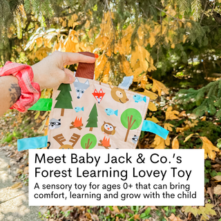 Baby Jack and Company - Baby Jack and Company - Forest Fox Bear Woodland Baby JackLearning Lovey 8x8 Sensory - Classy Rascals Boutique