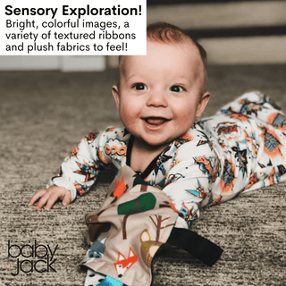 Baby Jack and Company - Baby Jack and Company - Forest Fox Bear Woodland Baby JackLearning Lovey 8x8 Sensory - Classy Rascals Boutique