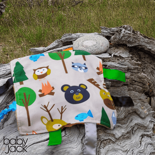 Baby Jack and Company - Baby Jack and Company - Forest Fox Bear Woodland Baby JackLearning Lovey 8x8 Sensory - Classy Rascals Boutique