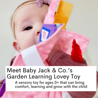 Baby Jack and Company - Baby Jack and Company - Garden Flower Bees and Butterflies Learning Lovey Toy 8"x 8" - Classy Rascals Boutique
