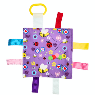 Baby Jack and Company - Baby Jack and Company - Garden Flower Bees and Butterflies Learning Lovey Toy 8"x 8" - Classy Rascals Boutique