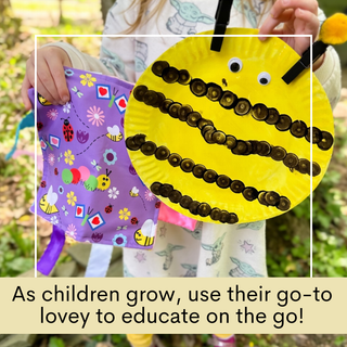 Baby Jack and Company - Baby Jack and Company - Garden Flower Bees and Butterflies Learning Lovey Toy 8"x 8" - Classy Rascals Boutique