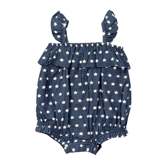 Baby Sprouts - Baby Sprouts Gauze Bubble Romper American Stars - Classy Rascals Boutique