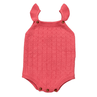 Baby Sprouts - Baby Sprouts Knit Sweater Bodysuit Strawberry Ice - Classy Rascals Boutique