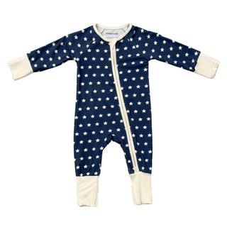 Baby Sprouts - Baby Sprouts Long Sleeve Zip Romper American Stars - Classy Rascals Boutique
