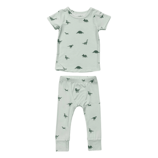 Baby Sprouts - Baby Sprouts Short Sleeve Lounge Set Dinosaur - Classy Rascals Boutique