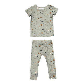 Baby Sprouts - Baby Sprouts Short Sleeve Lounge Set Farm - Classy Rascals Boutique