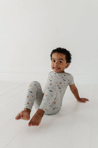 Baby Sprouts - Baby Sprouts Short Sleeve Lounge Set Farm - Classy Rascals Boutique