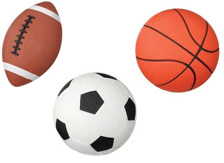 Toysmith - GO!™ Pro-Ball Set - Soccer Ball, Football, Basketball