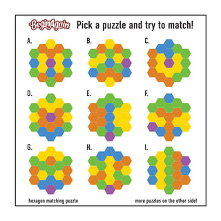BeginAgain - BeginAgain - Hexagon Matching Game - Classy Rascals Boutique
