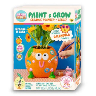 Bright Stripes - Bright Stripes Paint & Grow Orange - Classy Rascals Boutique