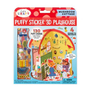 Bright Stripes - Bright Stripes Puffy Stickers 3D Playhouse - Mushroom Cottage - Classy Rascals Boutique