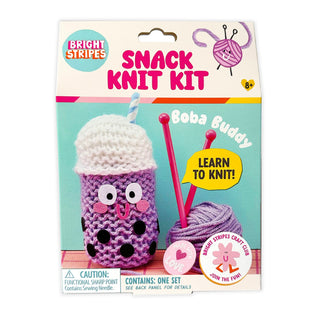 Bright Stripes - Bright Stripes Snack Knit Kit - Boba Buddy - Classy Rascals Boutique
