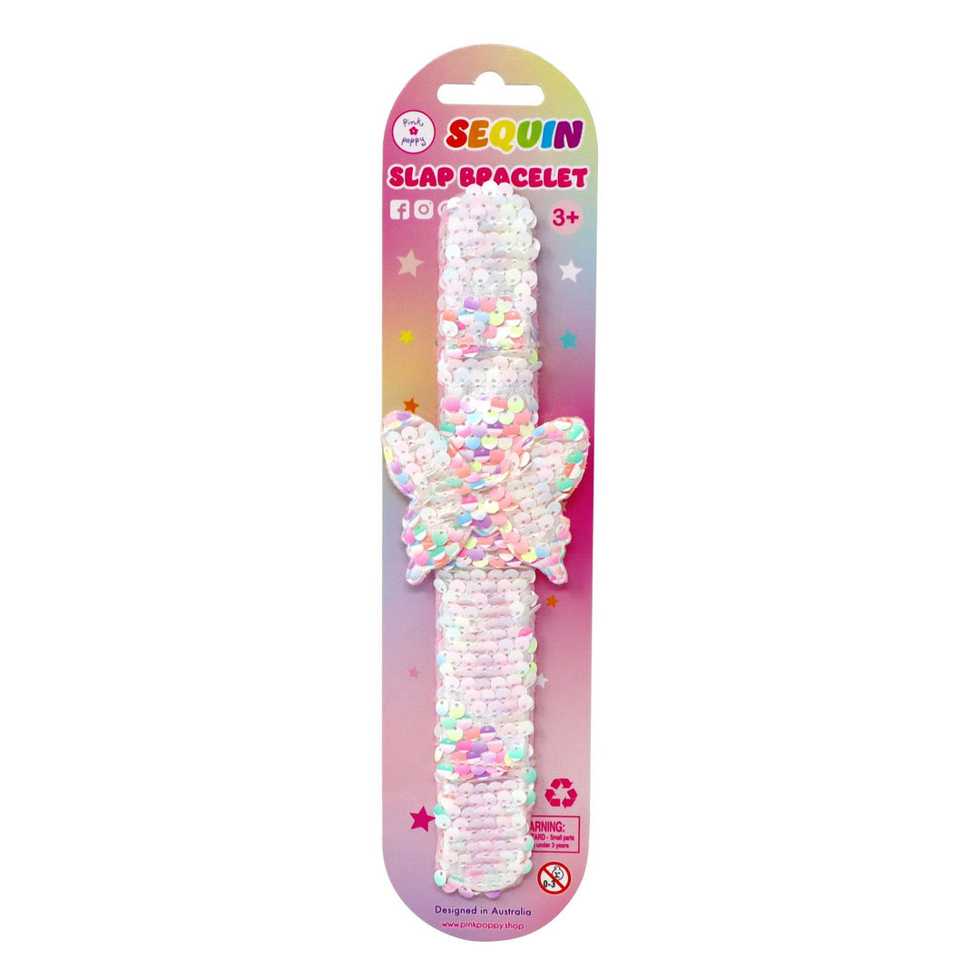 Pink Poppy USA - Butterfly Sequin Slap Bracelet | Pack of 3