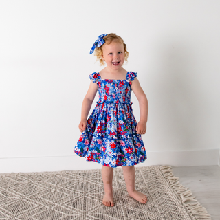 Gigi and Max - Presley Floral Clip Bow Hair Accessory Matching Toddler Kids