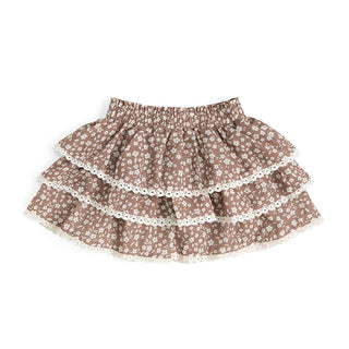 Sweet Wink - Mocha Floral Skort - Kids Boutique Clothing - Fall