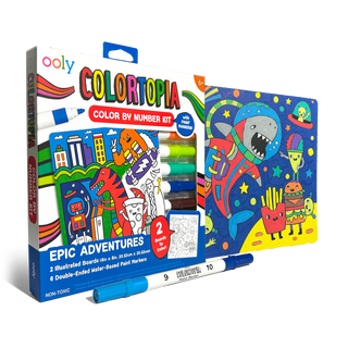 OOLY - Colortopia Color by Number Paint Marker Kit - Epic Adventure