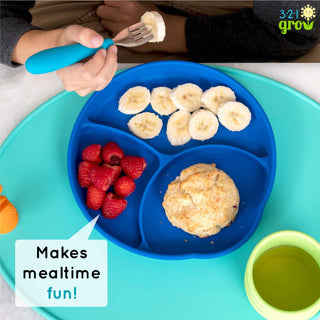 321 Grow - 321 Grow Silicone Easy Scoop & Hold Plate Set - Midnight