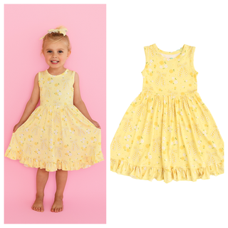 Gigi and Max - Lola TANK TWIRL DRESS Bamboo Floral Kids Outfit