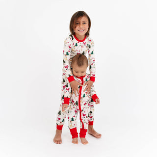 Emerson and Friends - Cozy Christmas Bamboo Convertible Baby Pajama