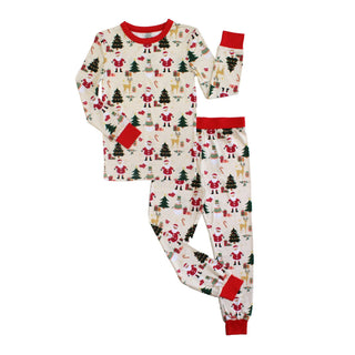 Emerson and Friends - Cozy Christmas Bamboo Long Sleeve Kids Pajama Pants Set