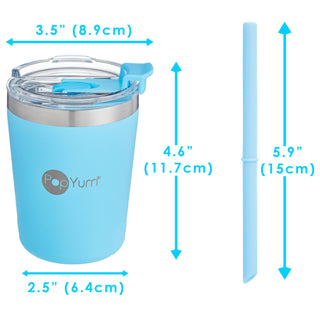 PopYum - PopYum 9oz Insulated Kids’ Cups, 2-Pack, Blue, Pink