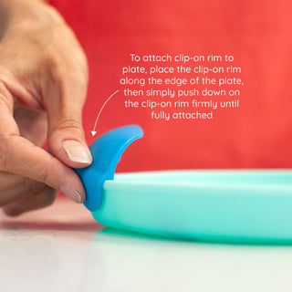 321 Grow - 321 Grow Silicone Easy Scoop & Hold Plate Set- Ocean