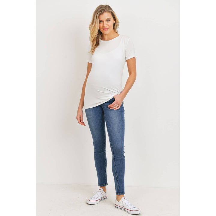 Hello Miz - Stretch Maternity Skinny Jeans With Elastic Belly Band