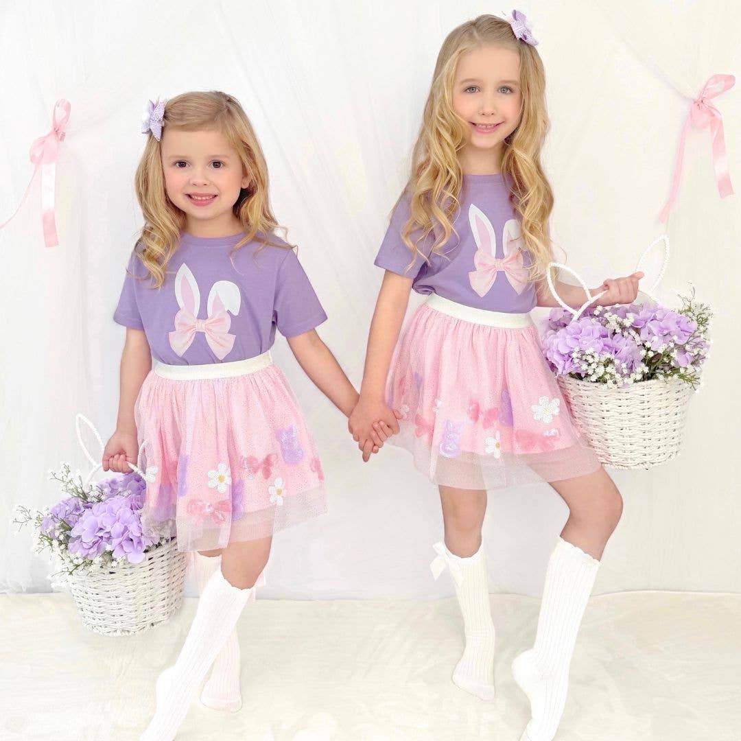 Sweet Wink - Bunny Bow Sequin Easter Tutu - Girls Clothes