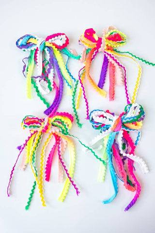 Cheeky Plum - Textured Hair Bow - Candyland