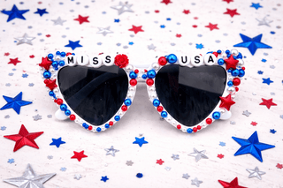 Cheeky Plum - Cheeky Plum - Heart Sunglasses - Miss USA - Classy Rascals Boutique