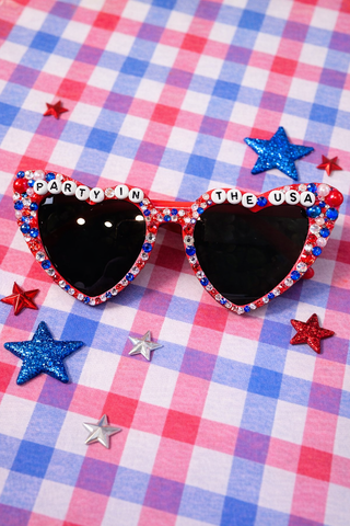 Cheeky Plum - Cheeky Plum - Heart Sunglasses - Party In The USA - Classy Rascals Boutique