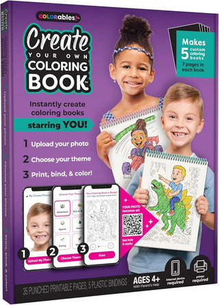 Paintable Pictures - COLORables - Create Your Own Coloring Book - Classy Rascals Boutique