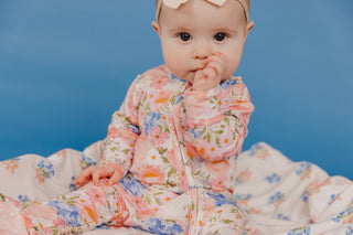 Copper Pearl - Copper Pearl Bamboo Zip-Up Footie | Penelope - Classy Rascals Boutique